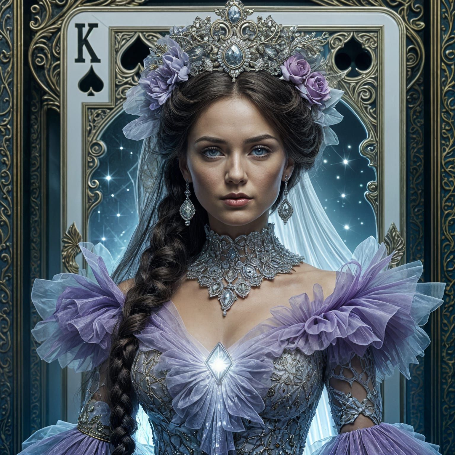 Regal Woman in Traditional Pre-Petrine Lilla Attire