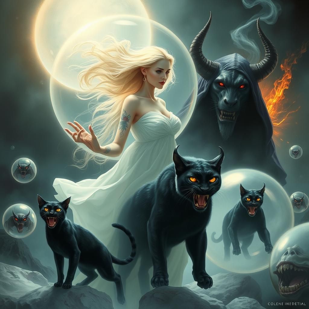 Ethereal Woman Guided to the Underworld