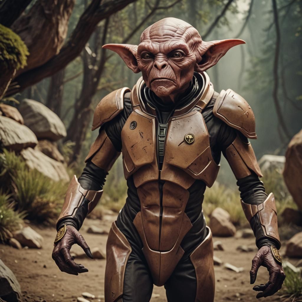 Ferengi Grasshopper Hybrid in Cinematic Still