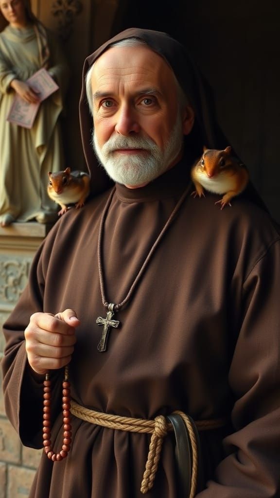 Tony Shalhoub as Capuchin Monk in Earthy Portrait