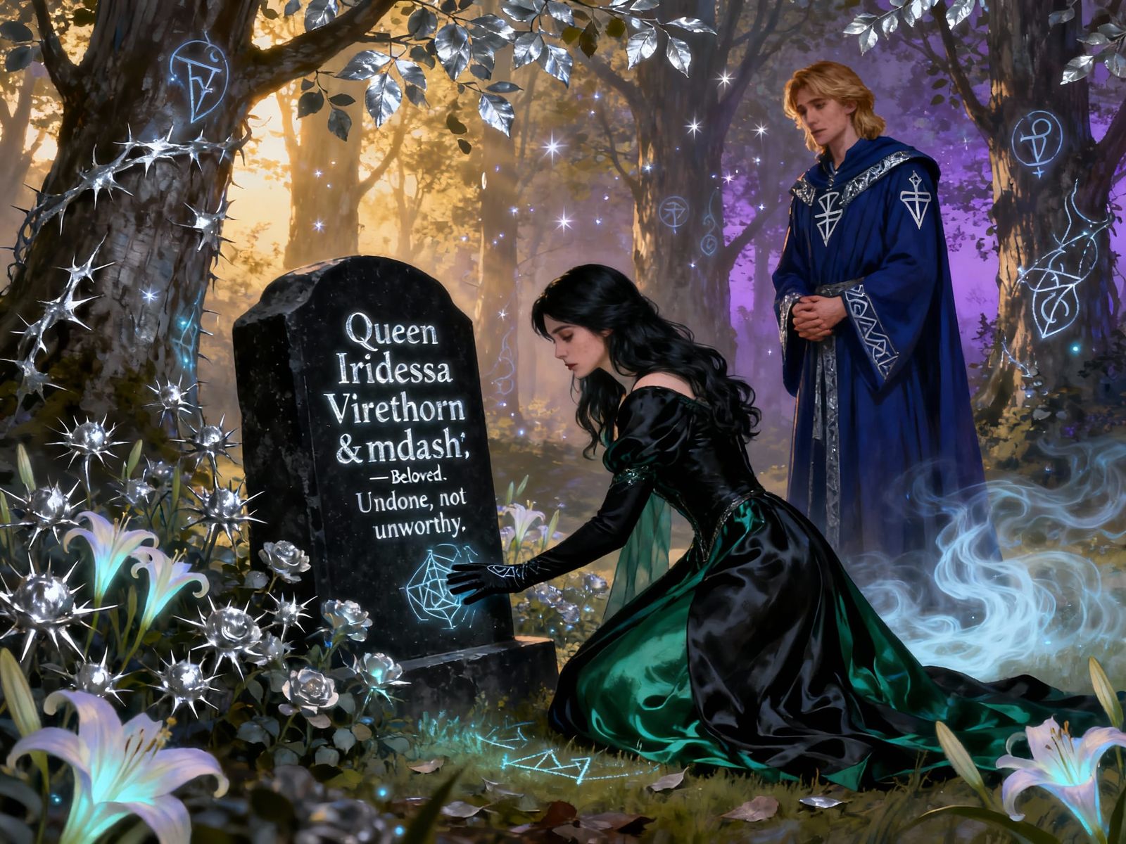 Fantasy Grave Scene: Queen Iridessa Virethorn's Mourning