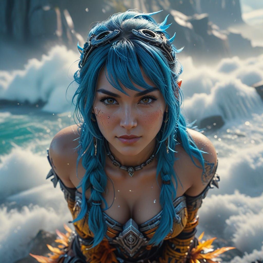 Asian Warrior Goddess in Epic Cinematic Portrait
