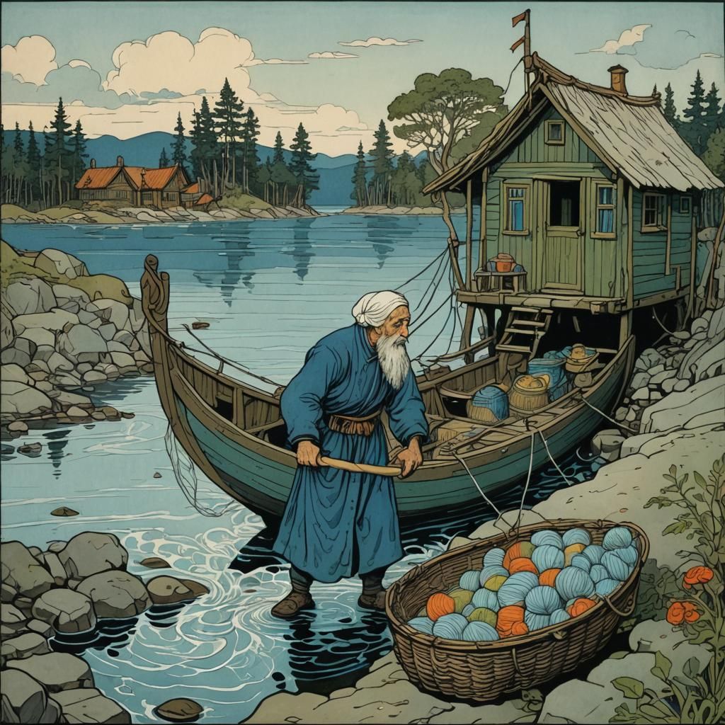 Fairy Tale Illustration in Bilibin Style