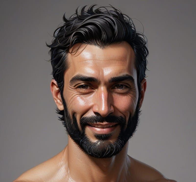 Vibrant Portrait of a Handsome Afghan Man