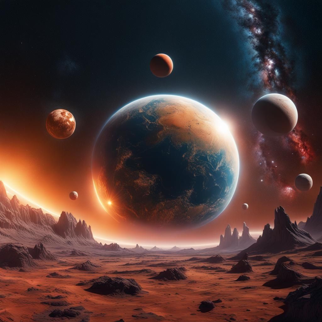 Astronomical View of Solar System Planets from Space