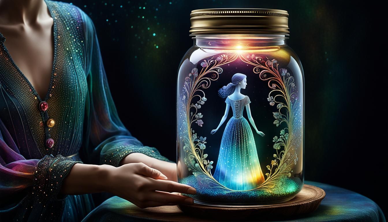 Jar Encasing a Virtual Reality World