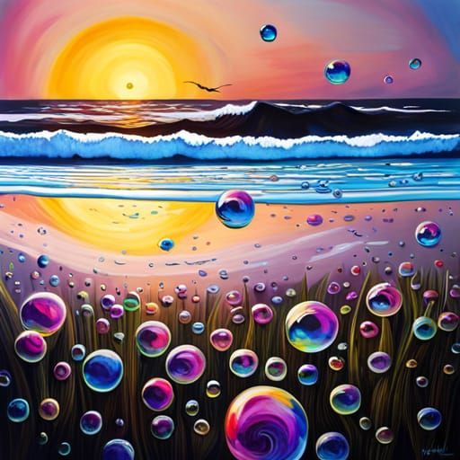 Bubbles Sunset