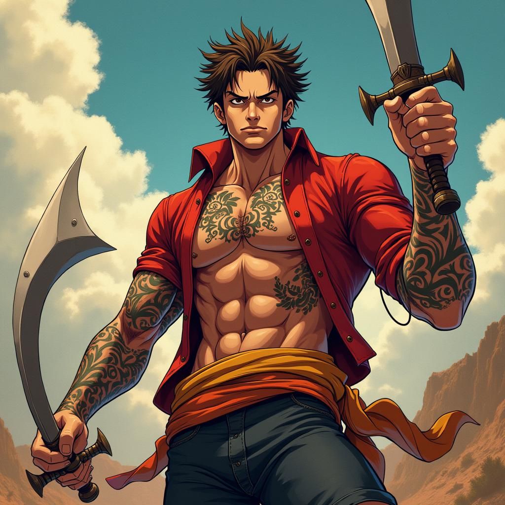 Pirate Transformation: One Piece Anime Illustration