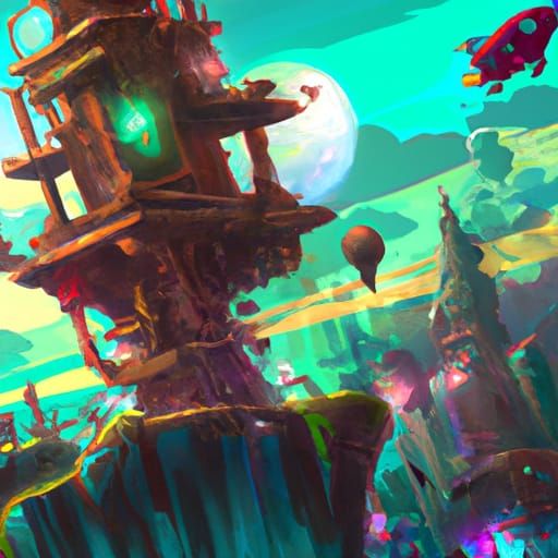 Fantastical Matte Painting in Deep Color