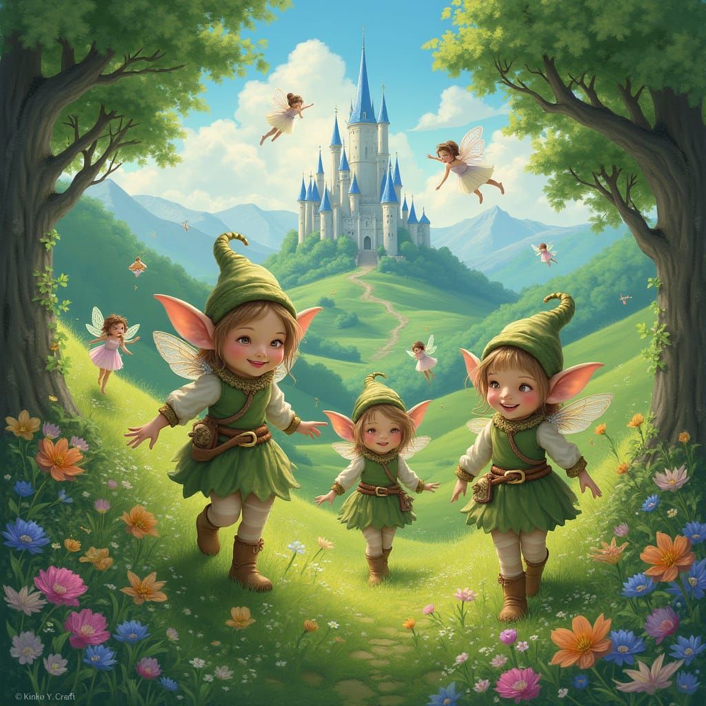 Whimsical Elves in a Fantastical Wonderland