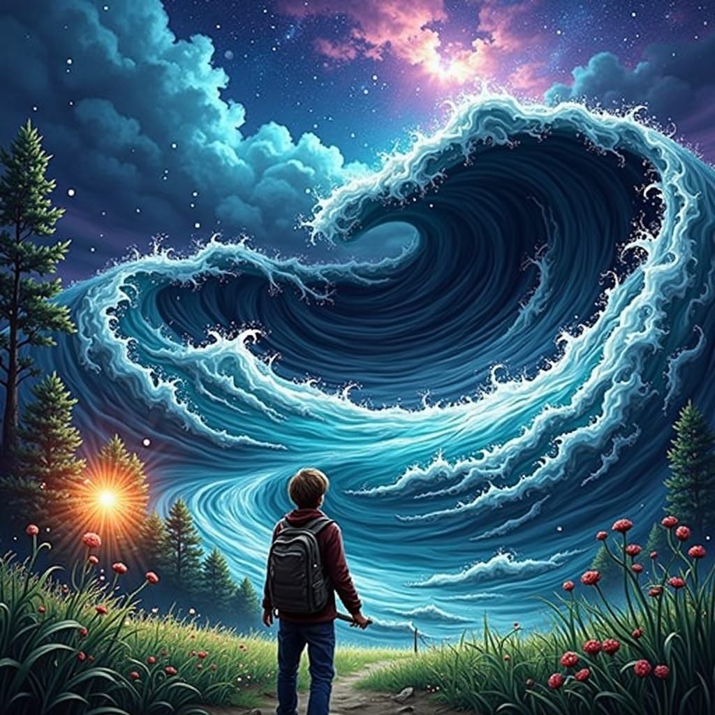 Abstract Swirling Vortex of Motion