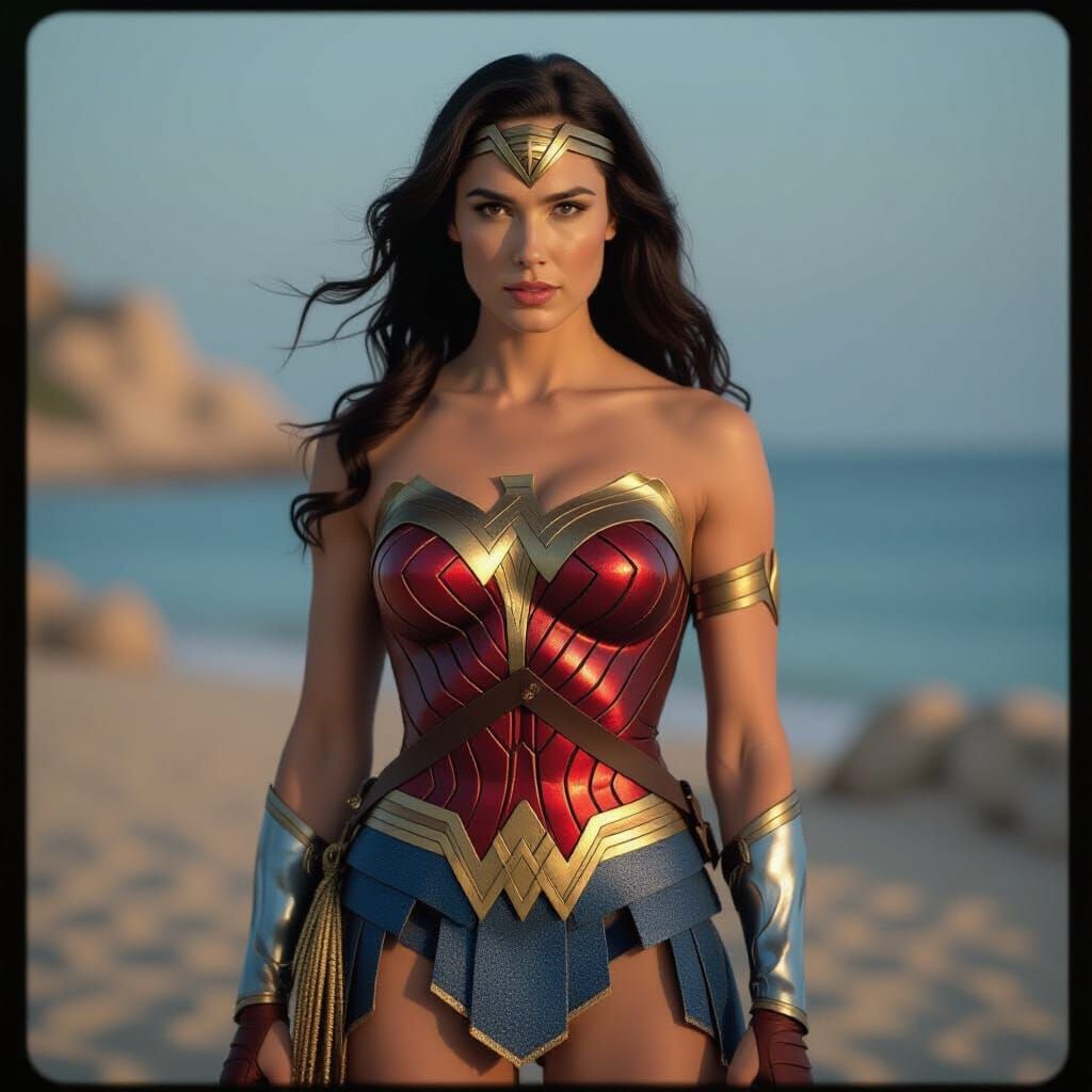 Wonder Woman in Bikini: Cinematic Film Still