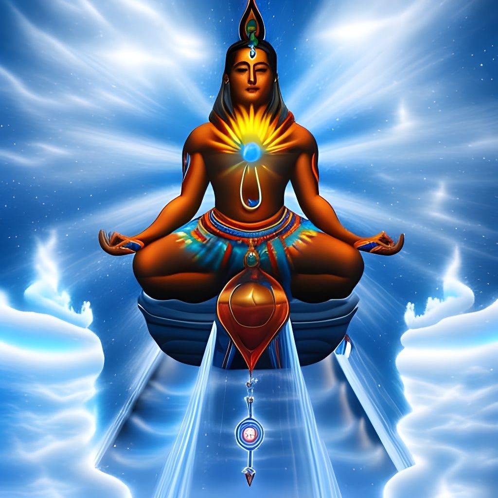 Lord Shiva Meditating in Stormy Weather: 8K Illustration