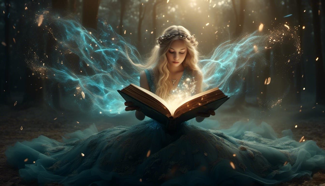 Magical Spell Book Reveals Ethereal Fairy in Hyperrealism