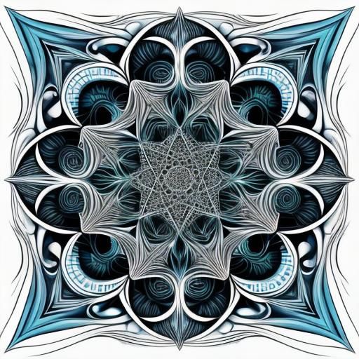 Abstract Fractal Wave Function with Zentangle