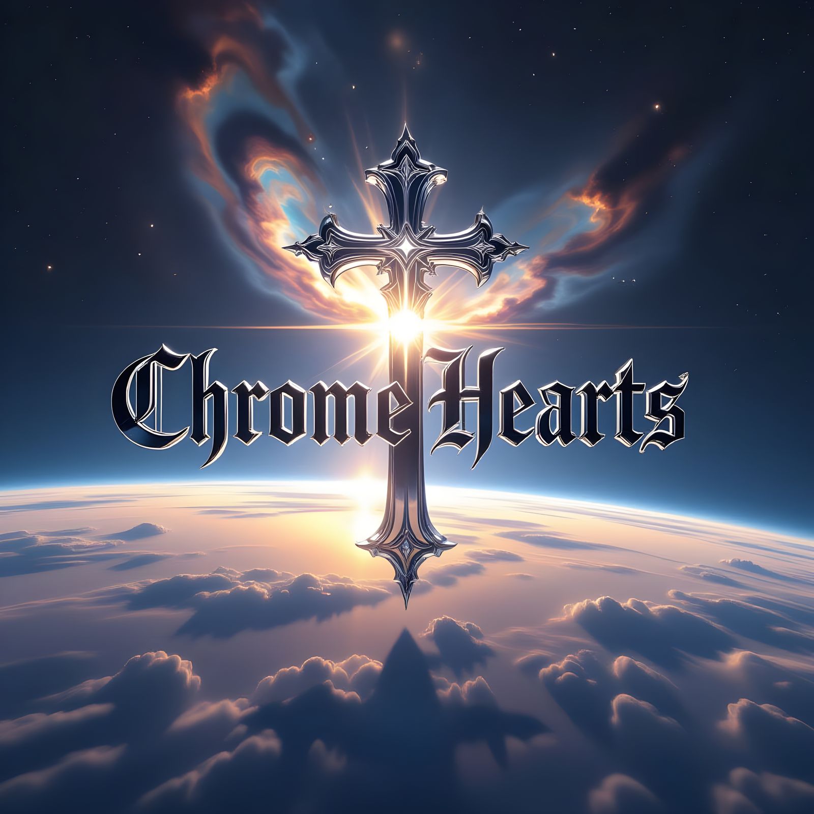 Chrome Hearts Logo in Space: Futuristic Luxury