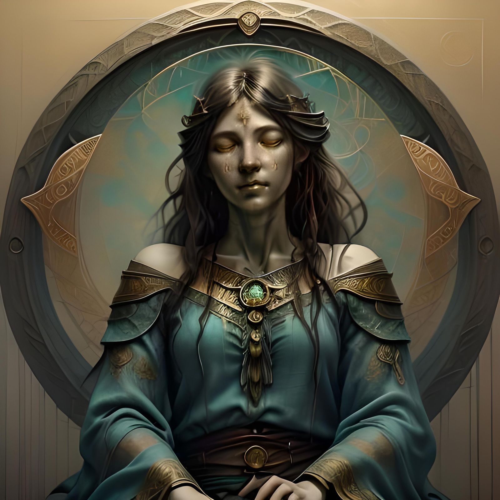 Prophet Meditating on Sacred Geometry