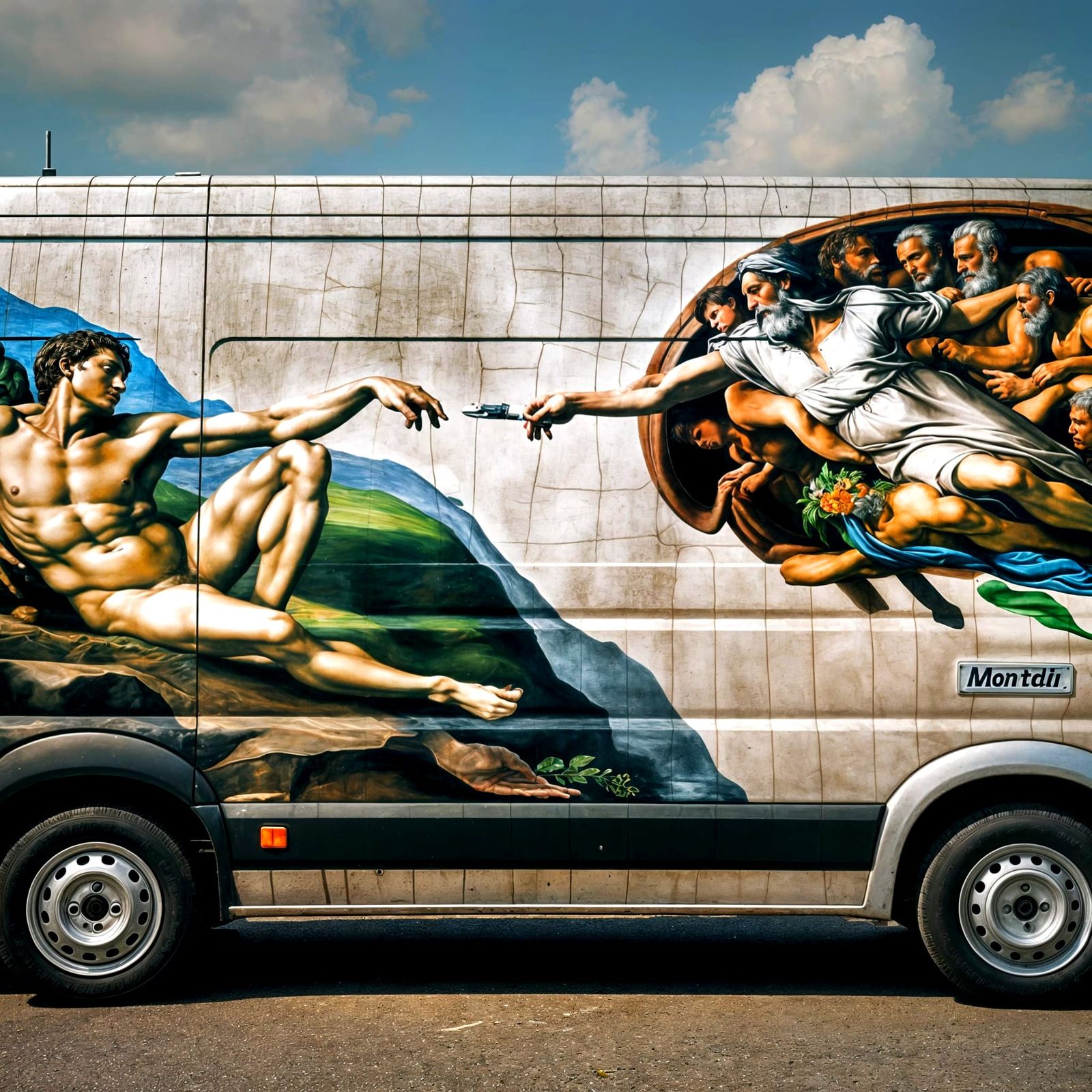 Renaissance Masterpiece Airbrushed on a Van