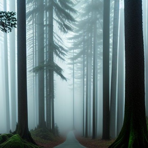 Misty Forest Landscape