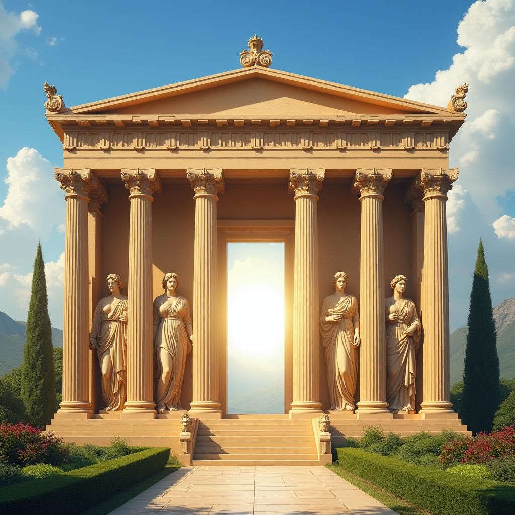Grand Grecian Temple with Divine Light