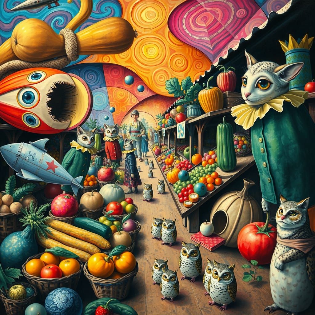 Compose a vibrant, whimsical artwork inspired by classic 'I ...