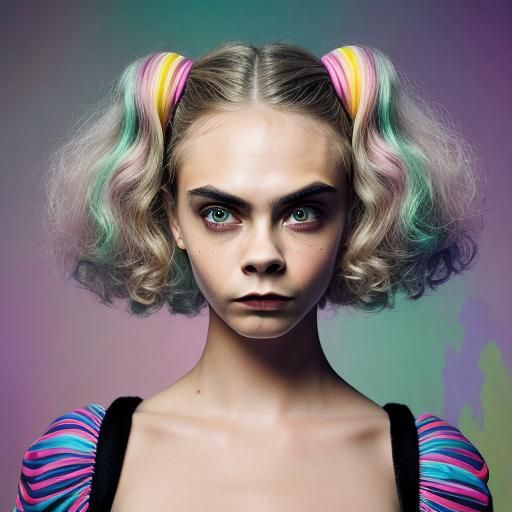 Surreal Portrait with Exaggerated Features