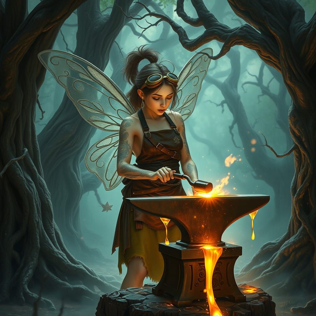 Enchanted Fairy Blacksmith Forges Starlight into Deadly Weap...