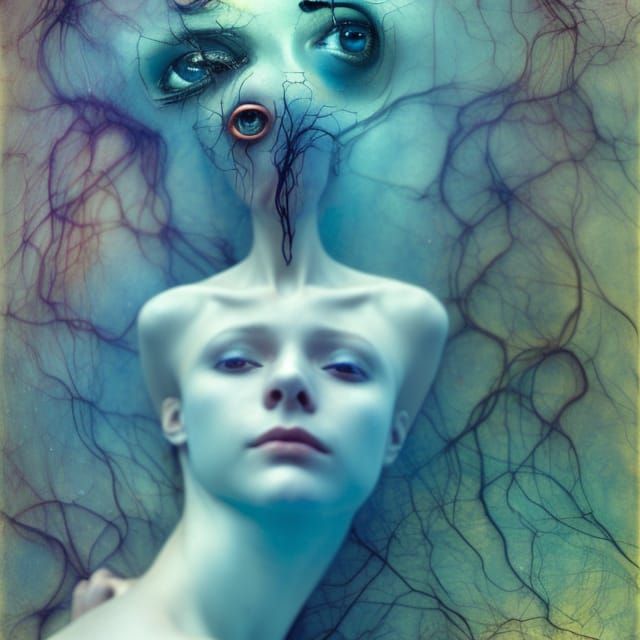 Detailed Surreal Portrait in Photographic Style