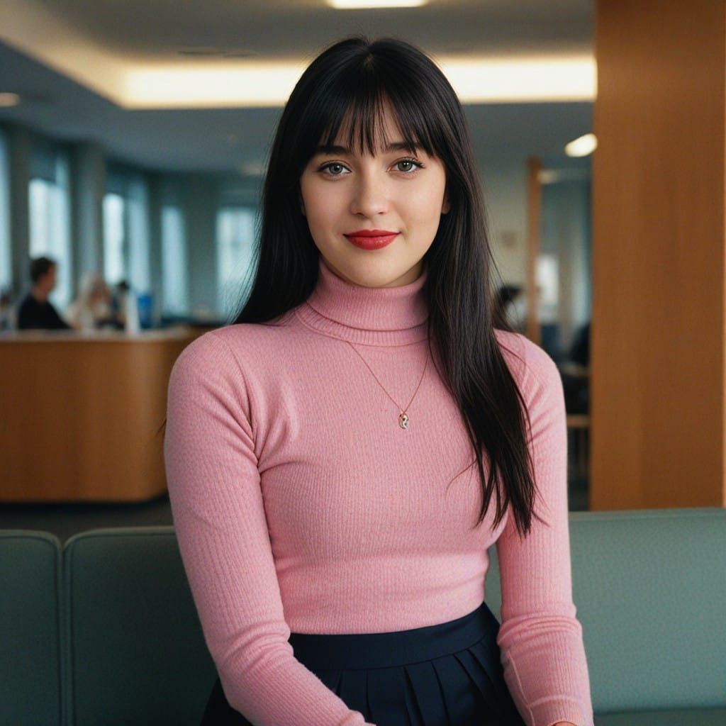 Charming Teen Girl Exudes Confidence in Filmic Style