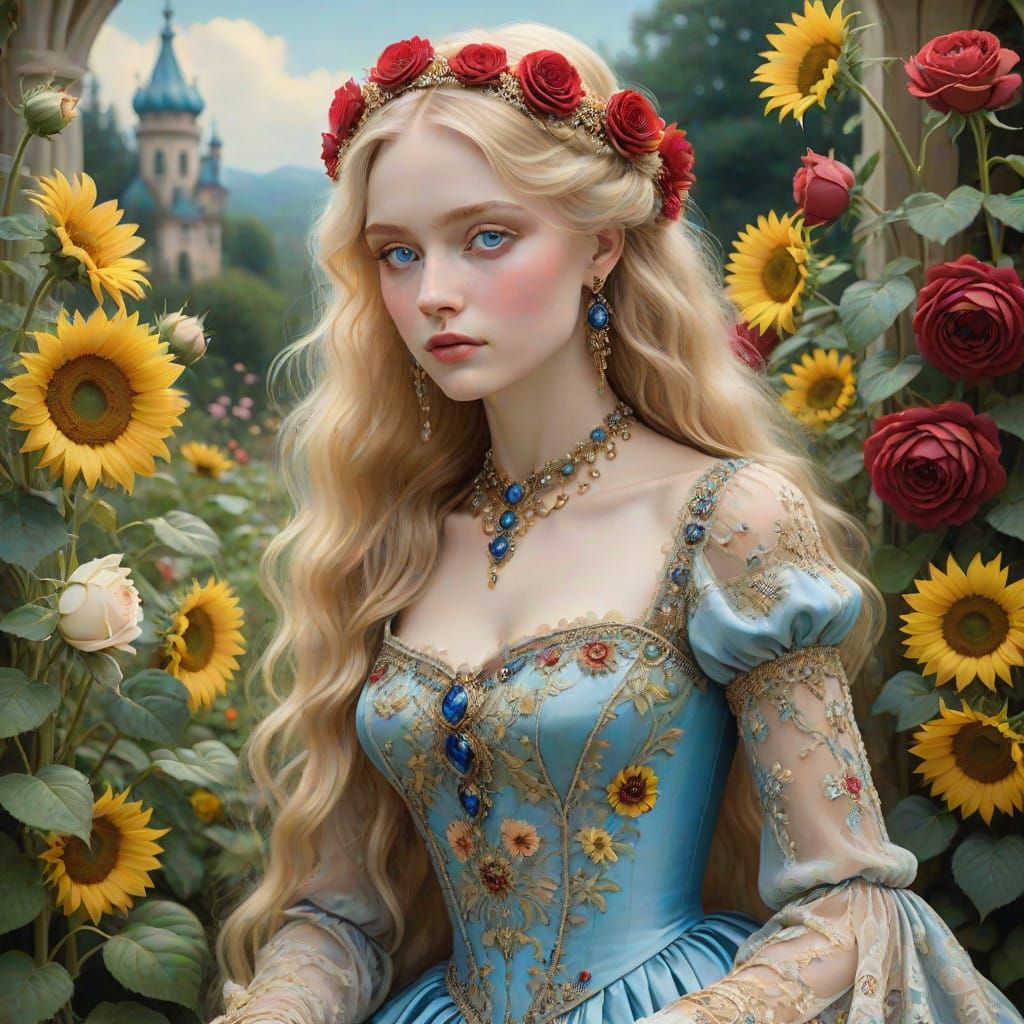 Regal Russian Beauty in Whimsical Wonderland