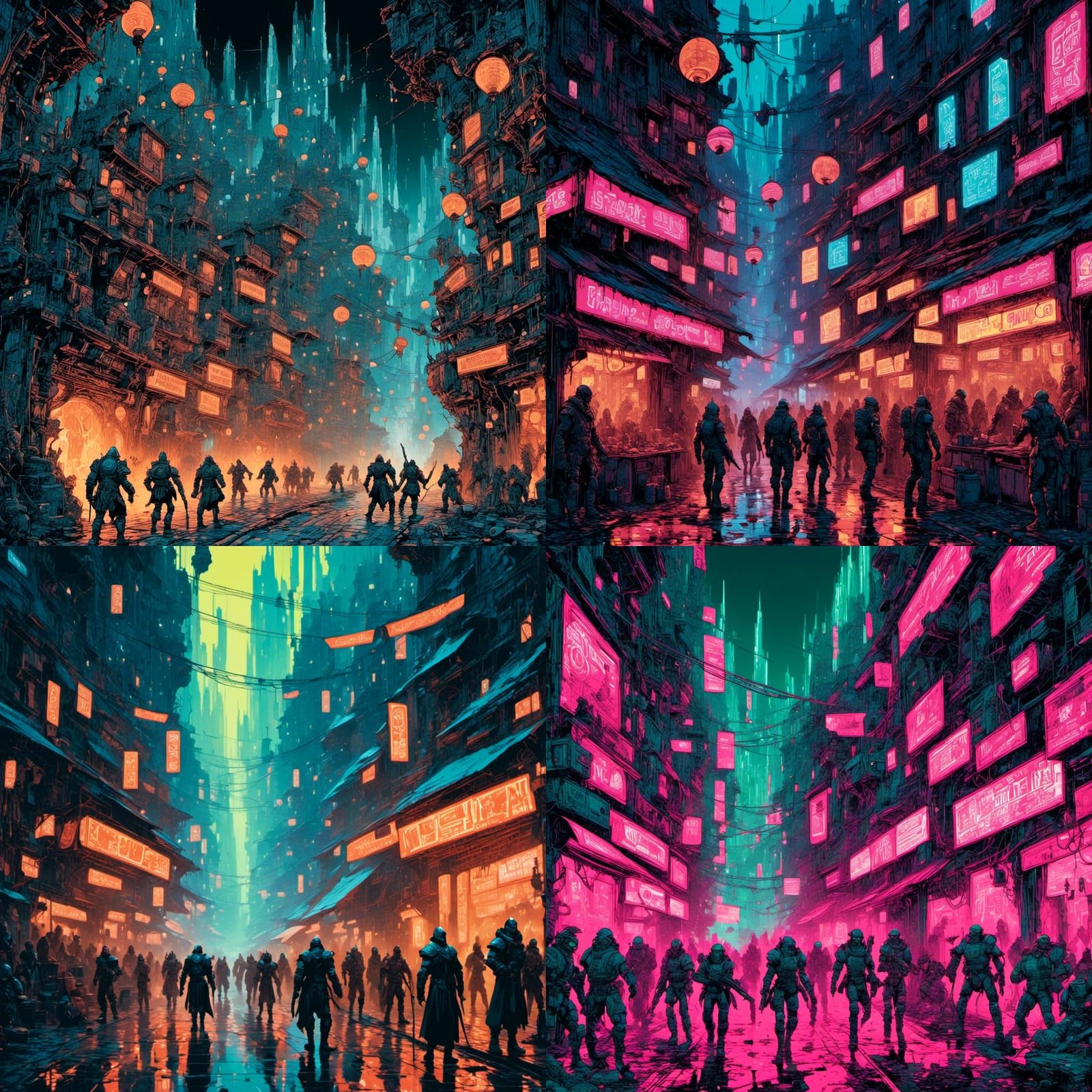 Cyberpunk Battle in Shadowrun Setting