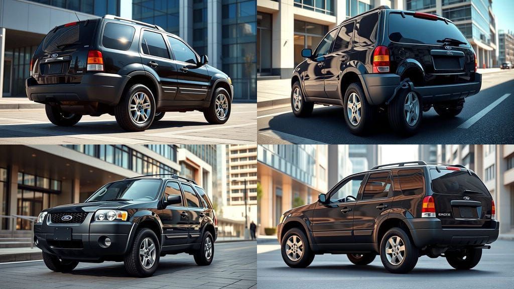Realistic 2003 Ford Escape in Modern Urban Setting
