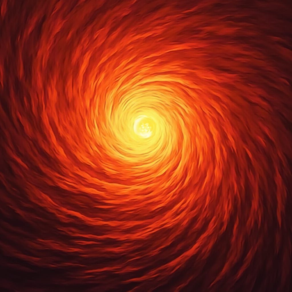 Vibrant Sunset Swirl in Fiery Hues