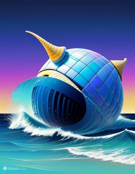 Seashell as Computer Code: Pixar-Style Concept Art