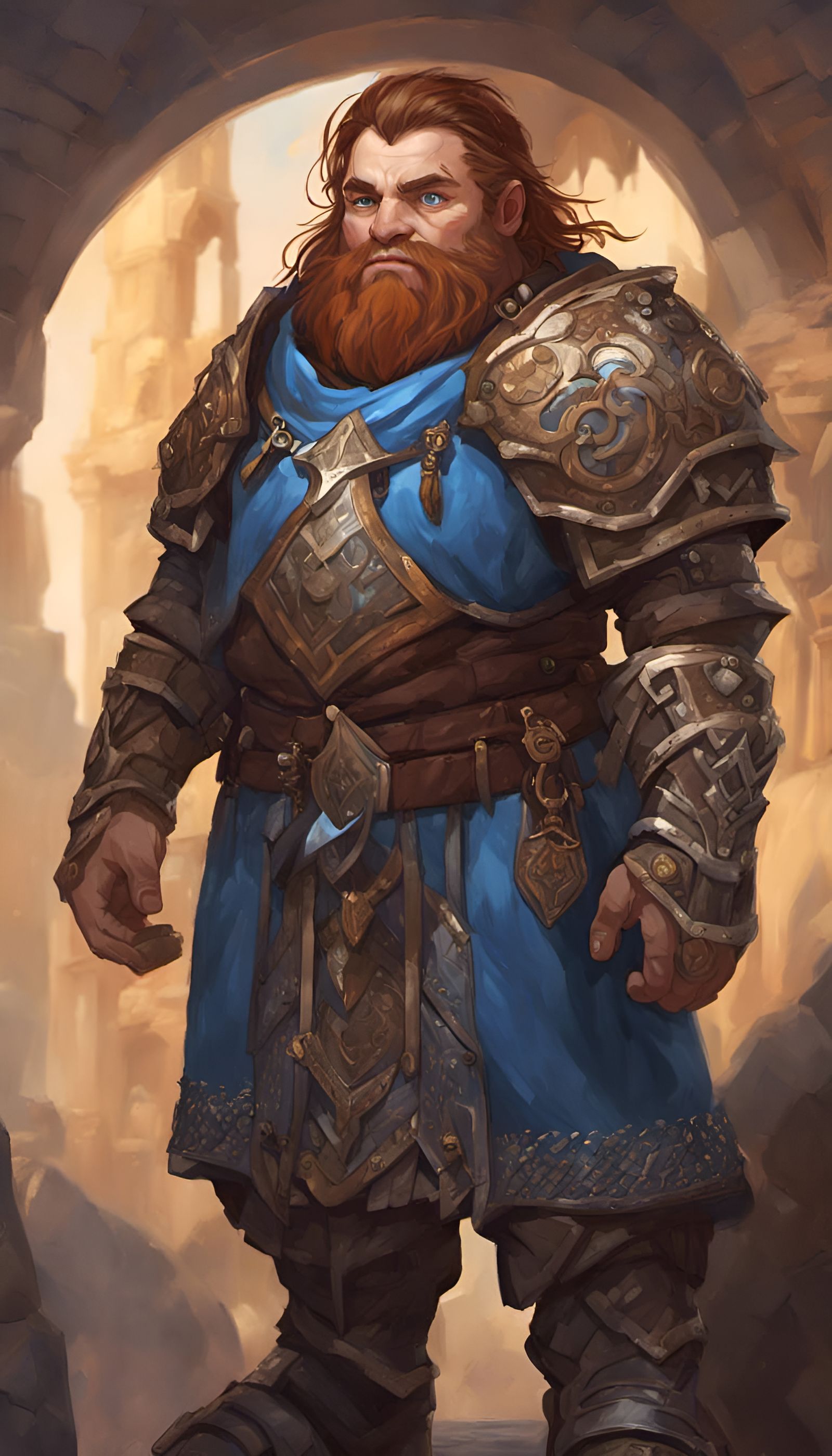 Dwarf Cleric in Detailed Digital Painting