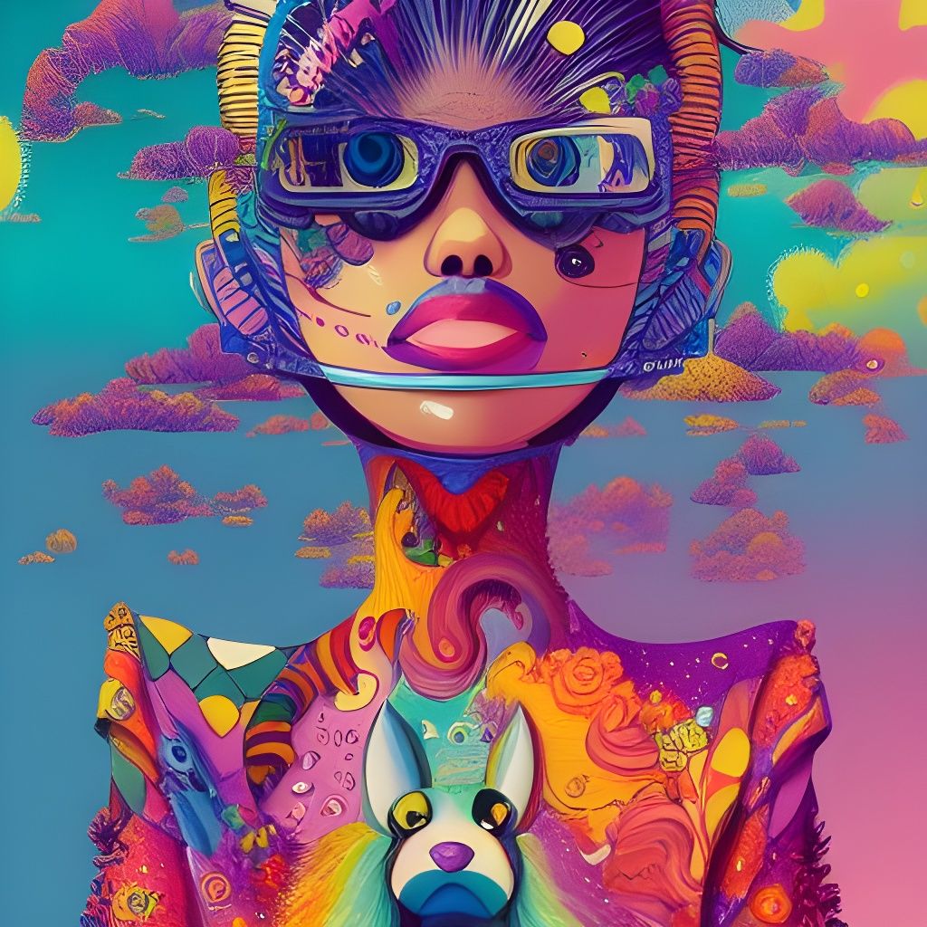 Lisa Frank Style Love Artwork in 16k Resolution