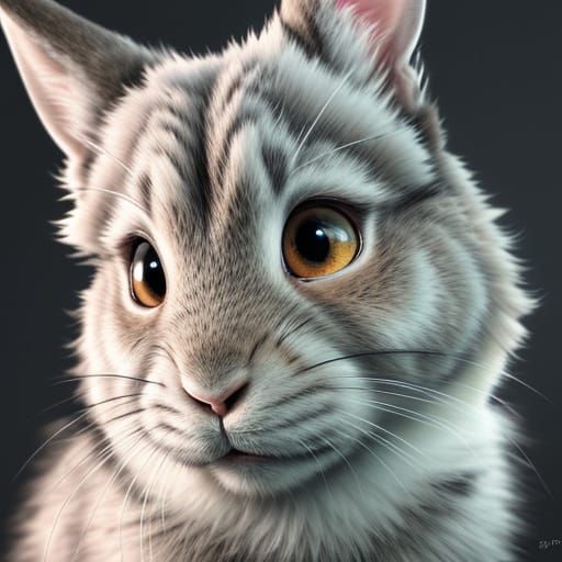 Hyperrealistic Erster Rabbit in Vibrant Digital Art