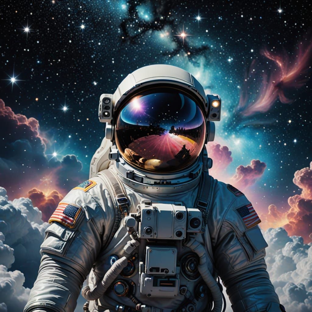 Astronaut in Celestial Dreamscape