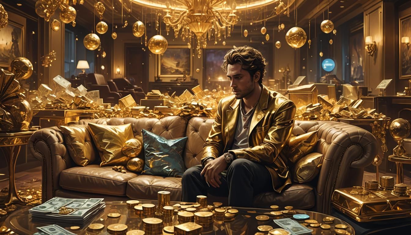 Golden Solitude: A Cinematic Art Masterpiece