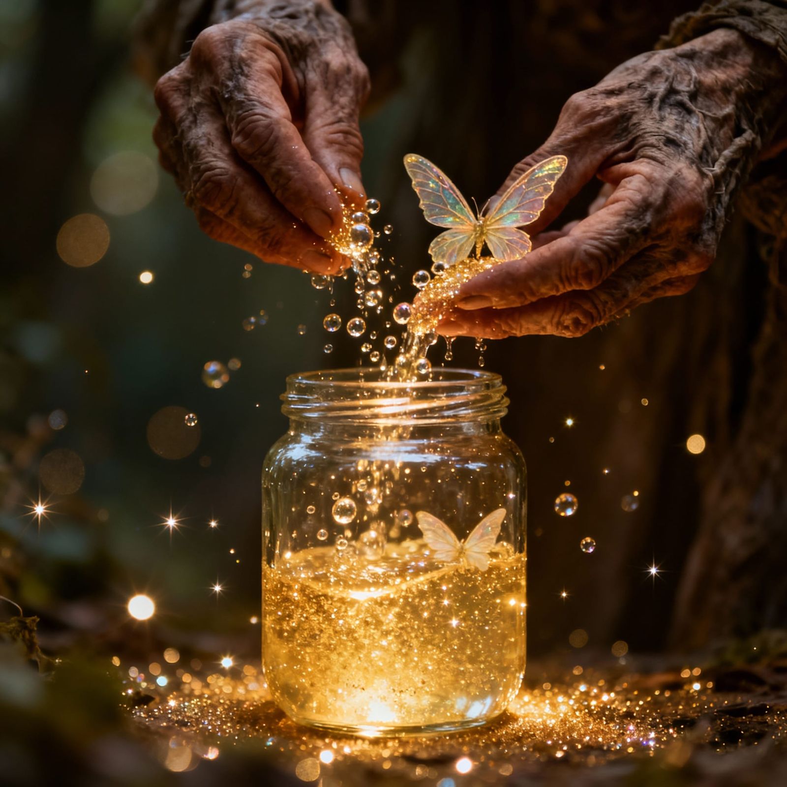 Magical Potion Being Poured by Gnarly Hands