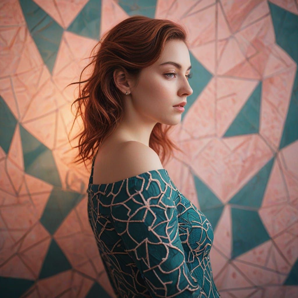 Curvy Woman with Body Paint in Fantasy Digital Art