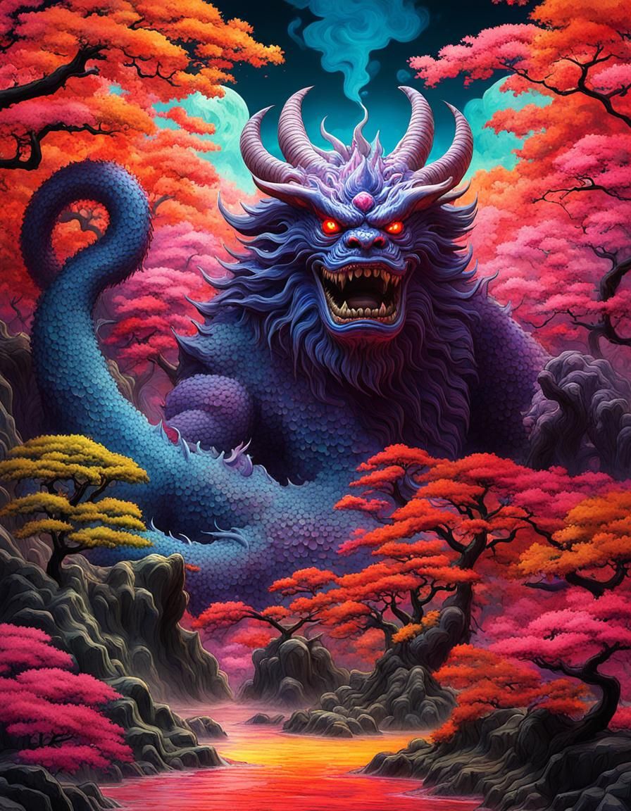 Nihilist Monster in Japanese Art Style