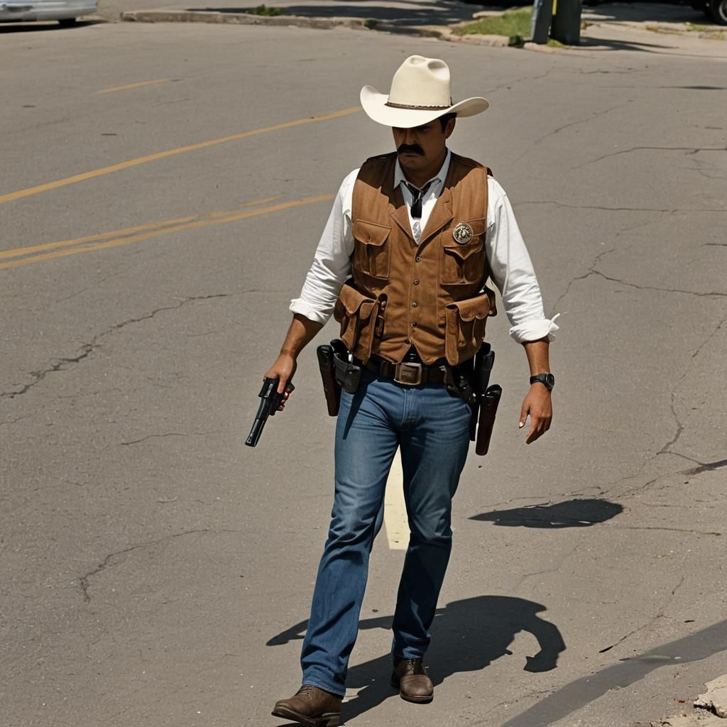 Tex-Mexican US Marshal at Crime Scene