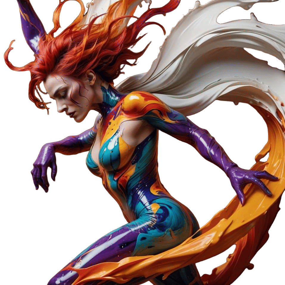 Surrealistic Masterpiece with Vivid, Realistic Portraiture