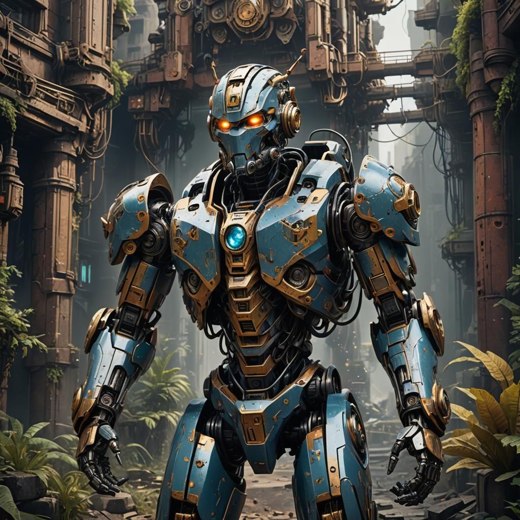 Fantastical Christian Robot Concept Art