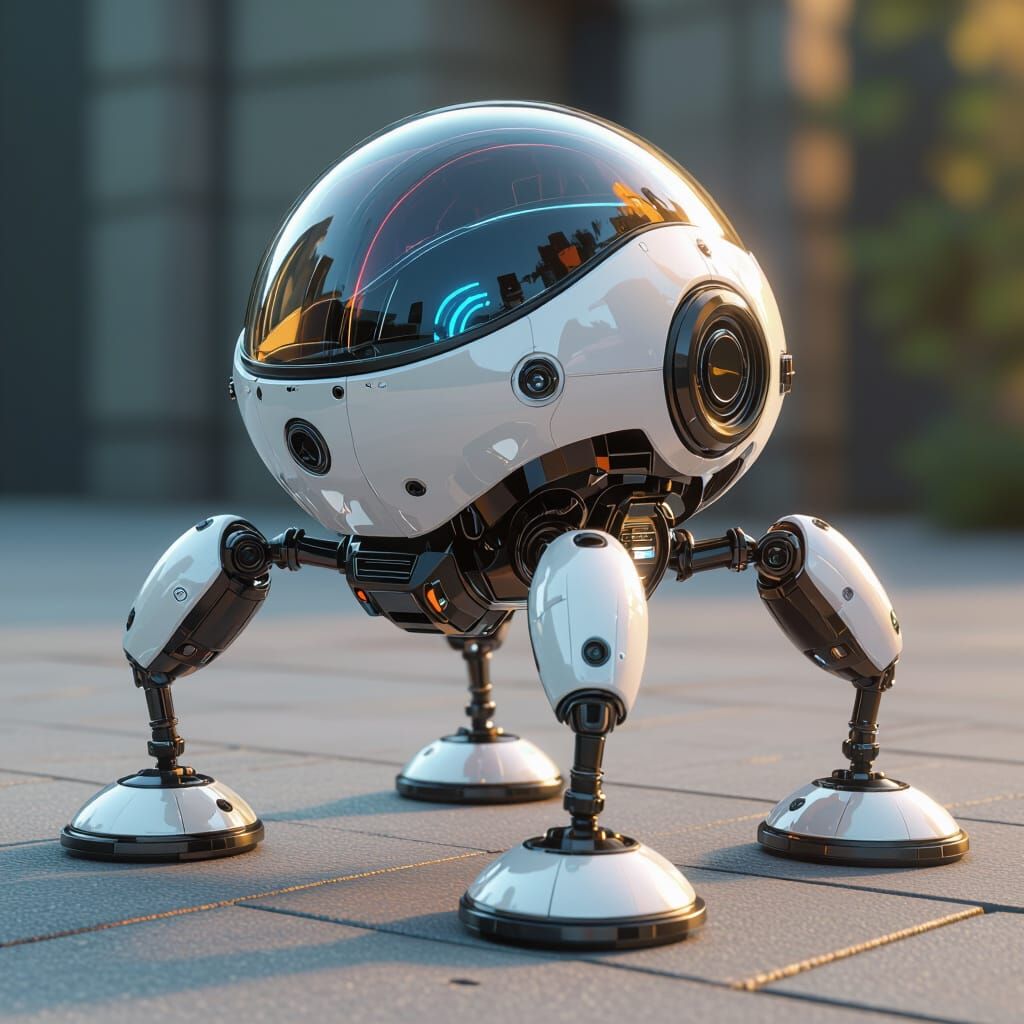 Six-Legged Robot in 3D Anime Art Style