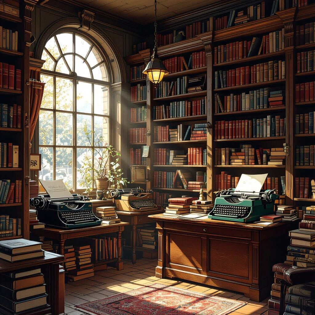 Inviting Bookstore with Vintage Charm