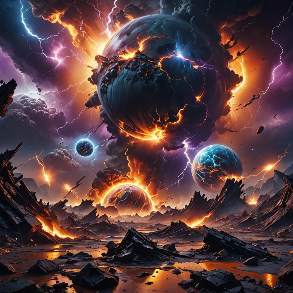 Epic Planetary Collision in Stormy Galaxy