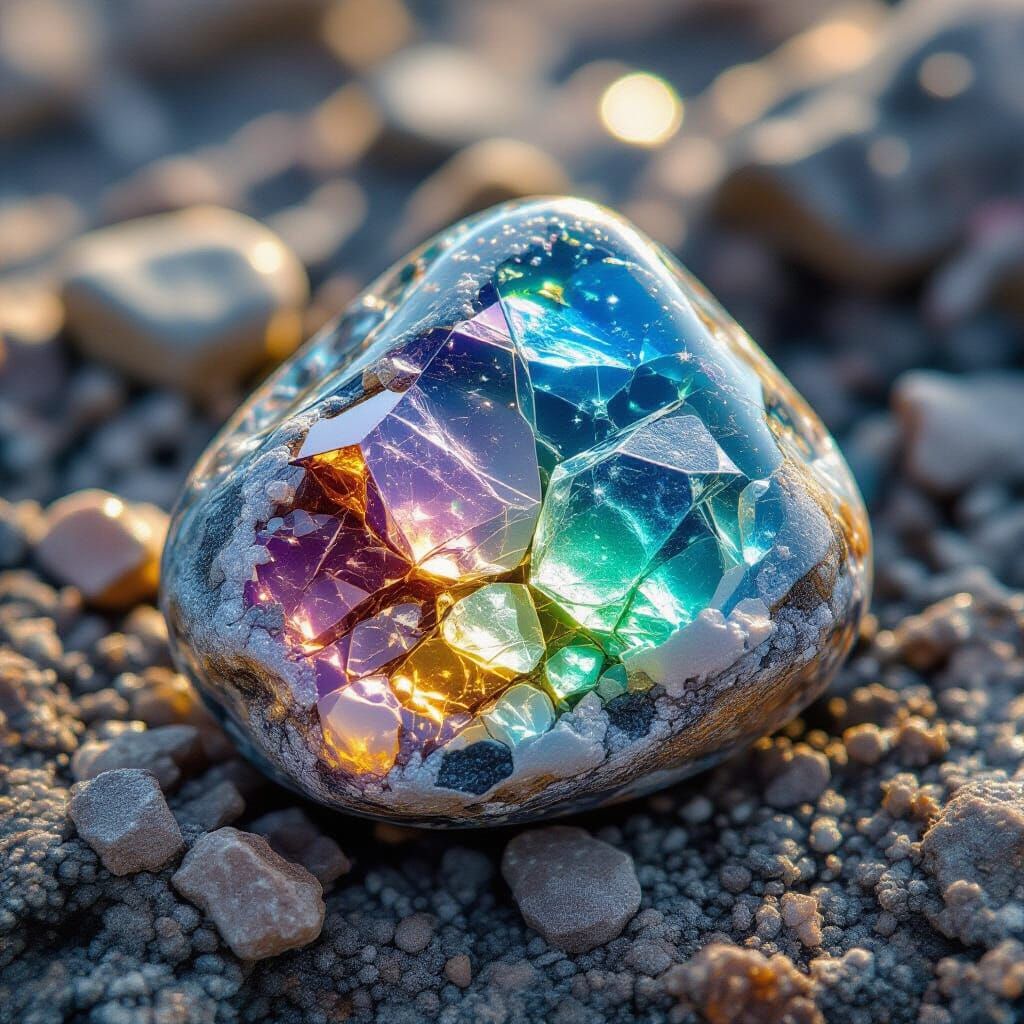 Fantasy Pebble Crystals: Detailed Earth Elemental Rocks