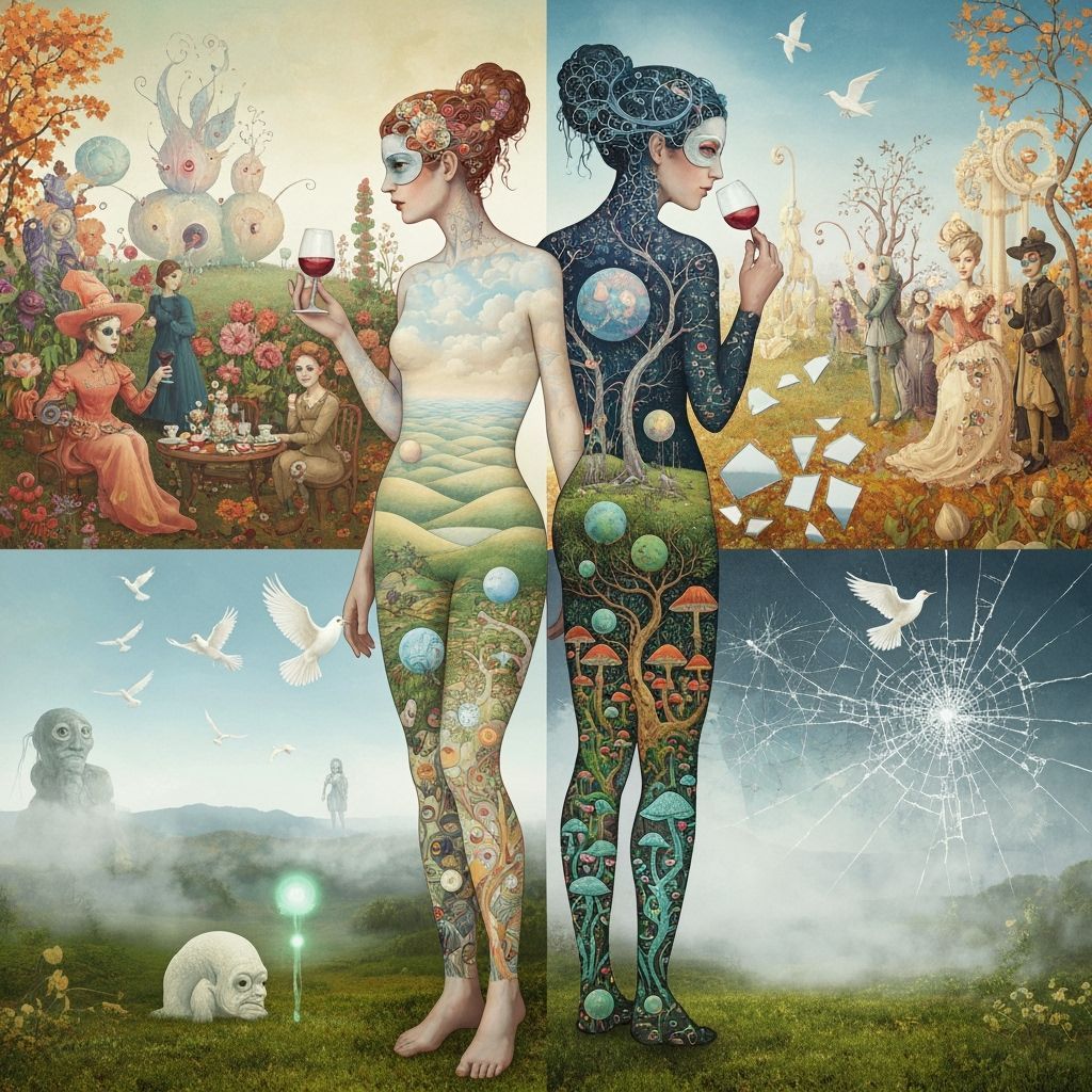 Surreal Garden Party in Fantasy Style